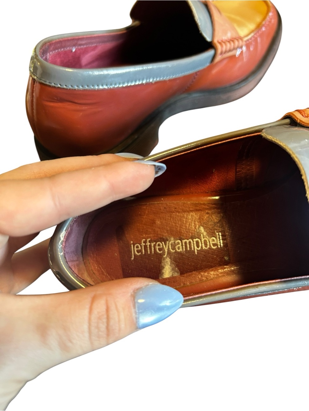 Jeffrey Campbell Recess Colorblock Patent Leather Loafers Shoes Womens Size 7.5 - Picture 4 of 6